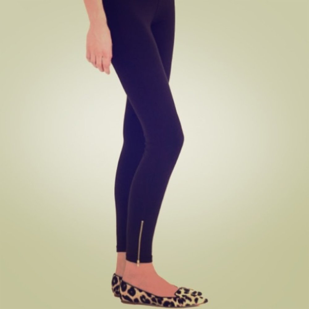J.Crew navy ankle-zip leggings XXS